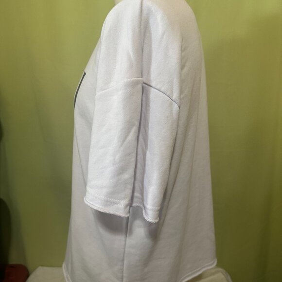 AMIRI Men's White Sweat Shirt Distressed Size Small Crewneck - Picture 4 of 6